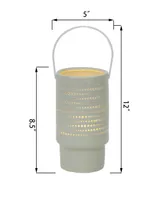 Flora Bunda Led Scale Ceramic Lantern, 5"