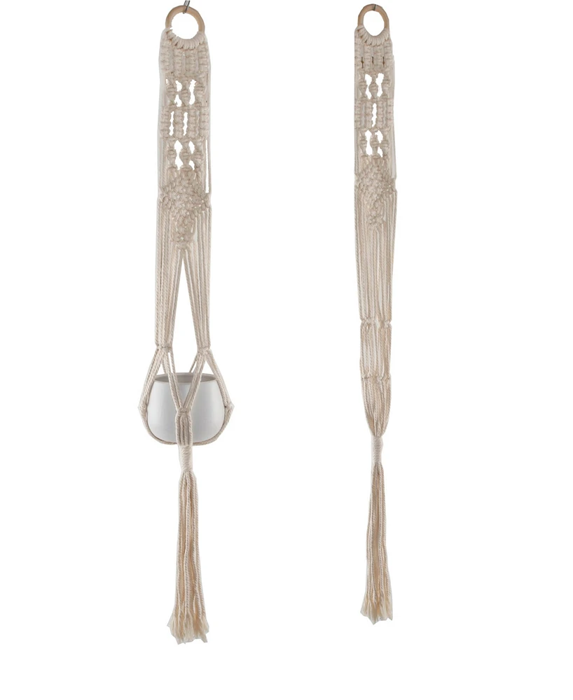 Flora Bunda Macrame Plant Hanger, 40"