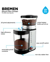 Grosche Bremen Burr Electric Coffee Grinder - Silver