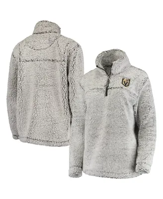 Women's G-iii 4Her by Carl Banks Gray Vegas Golden Knights Sherpa Quarter-Zip Pullover Jacket