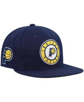 Men's Mitchell & Ness Navy Indiana Pacers Core Side Snapback Hat