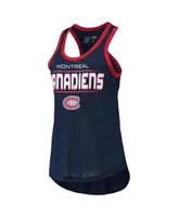 Women's G-iii Sports by Carl Banks Navy Montreal Canadiens Showdown Slub Racerback Tank Top