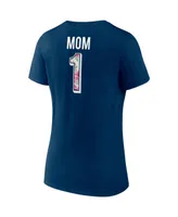 Women's Fanatics Deep Sea Blue Seattle Kraken Team Mother's Day V-Neck T-shirt