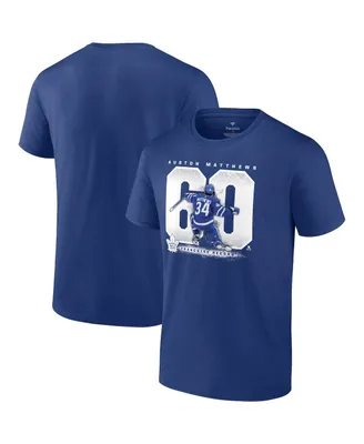 Men's Fanatics Auston Matthews Blue Toronto Maple Leafs Big and Tall Goal Record T-shirt
