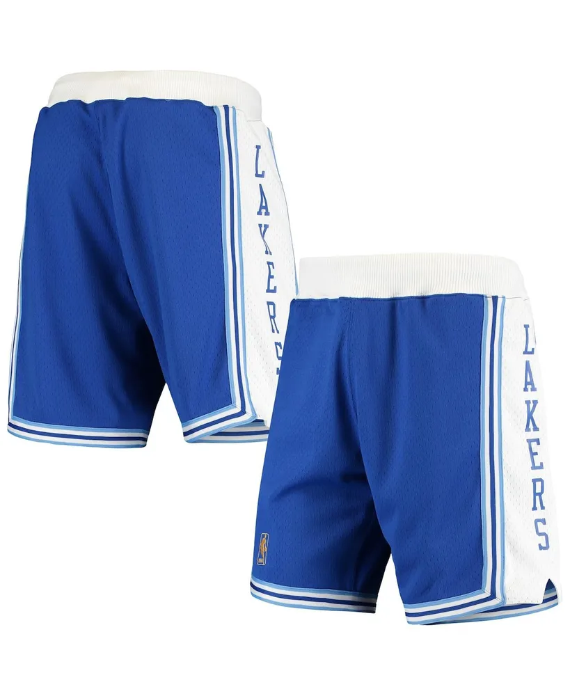 Men's Mitchell & Ness Blue and White Los Angeles Lakers 2009/2010 Hardwood Classics Authentic Shorts