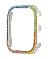 Steve Madden Womens Rainbow Crystal Apple Watch Bumper