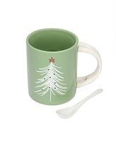 Thirstystone Tree Mug with Spoon, 16 Oz