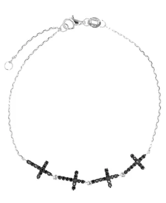 Anklet with Crosses in Sterling Silver