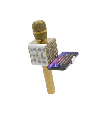 Tzumi Pop Solo Bling Bluetooth Karaoke Microphone with Smartphone Holder