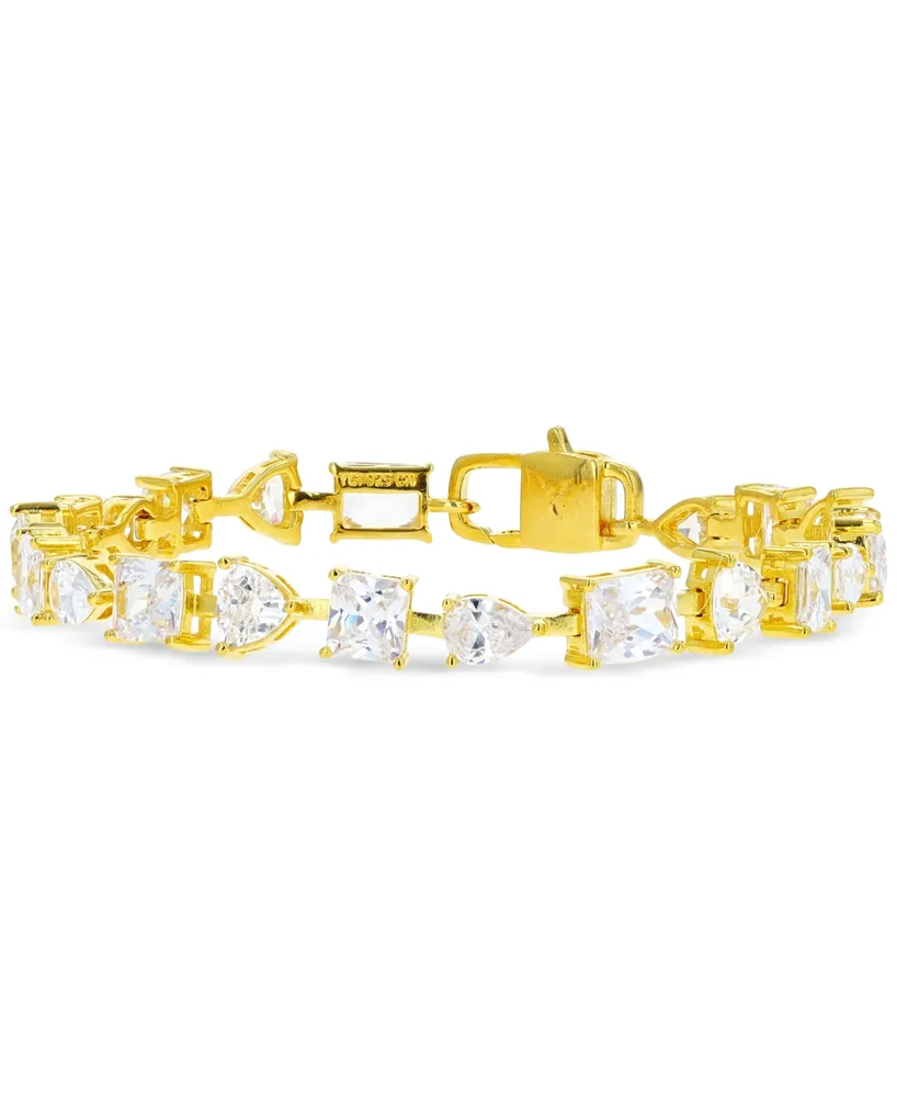 Cubic Zirconia Multi-Shape Link Bracelet