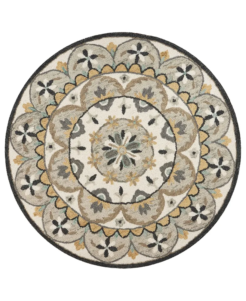 Lr Home Radiance RDC54100 6' x 6' Round Area Rug