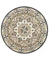 Lr Home Radiance RDC54100 6' x 6' Round Area Rug