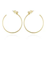 Vince Camuto Gold-Tone Cubic Zirconia C Hoop Earrings - Gold