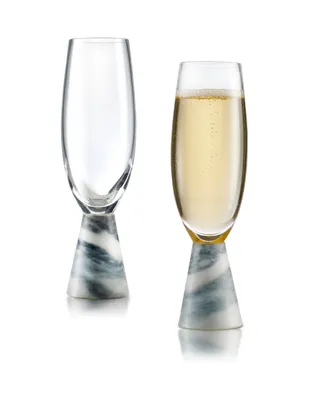 Marble Champagne Flute, Set of 2, 6 Oz