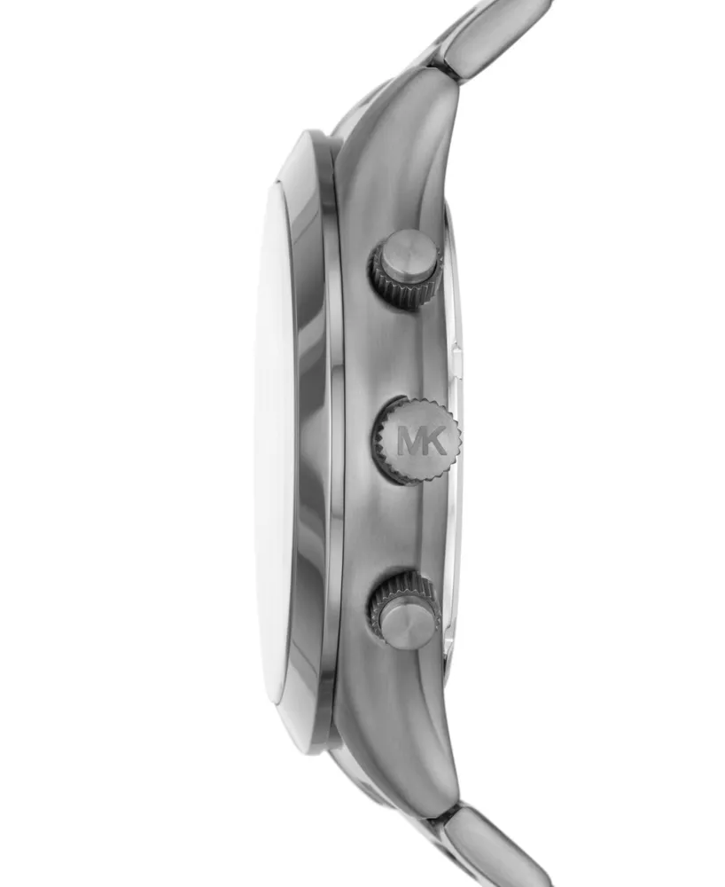 Michael Kors Men's Slim Runway Chronograph Gunmetal Stainless Steel Bracelet Watch 44mm