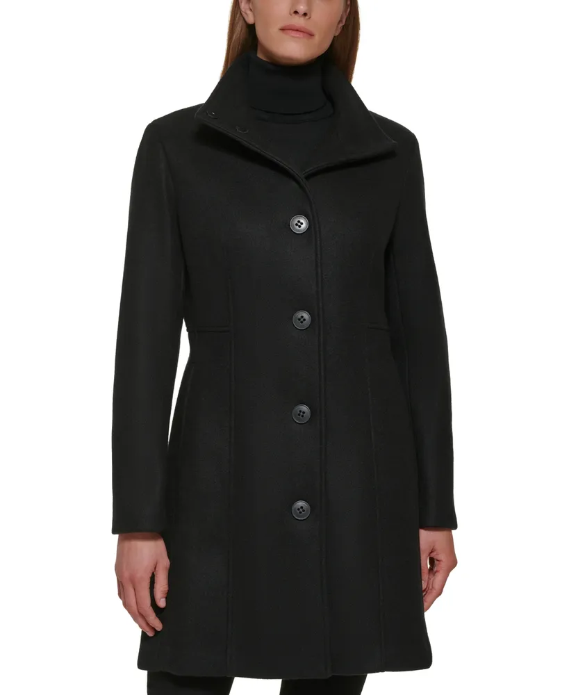 Calvin Klein Women's Wool Blend Belted Wrap Coat, Created for