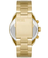 Diesel Men's Spiked Gold-Tone Stainless Steel Bracelet Watch, 49mm