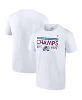 Men's Fanatics White Colorado Avalanche 2022 Western Conference Champions Locker Room T-shirt