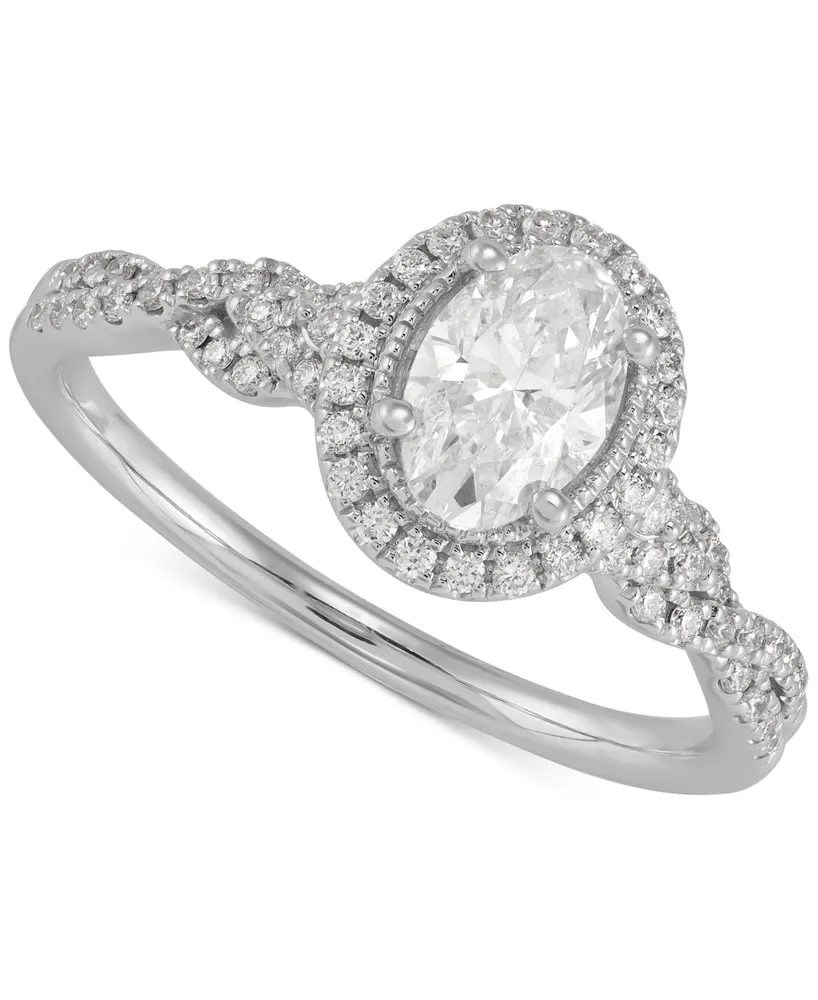 Macy's Diamond Solitaire Engagement Ring (4 ct. t.w.) in 14k White