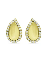 Giani Bernini Cubic Zirconia Teardrop Huggie Hoop Earrings, Sterling Silver or 18K Gold over