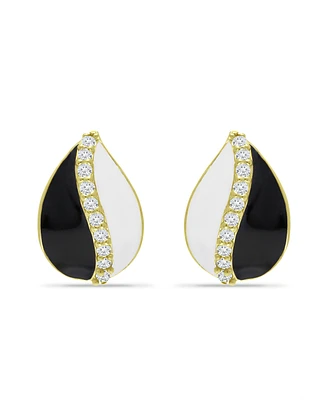 Giani Bernini Cubic Teardrop Huggie Hoop Earrings