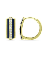 Giani Bernini Cubic Zirconia Huggie Hoop Earrings