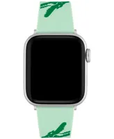 Lacoste Crocodile Print Turquoise Silicone Strap for Apple Watch 38mm/40mm