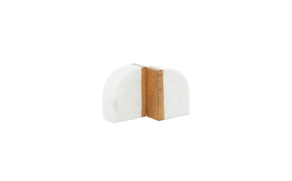 Marble Modern Bookends, Set of 2