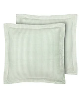 Laura Ashley Ticking Stripe 2-Pc. Sham Set, European