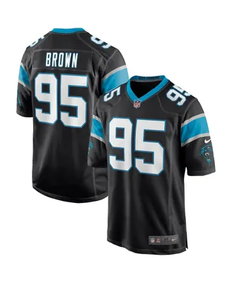 Men's Nike Derrick Brown Black Carolina Panthers Player Game Jersey