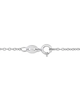 Blue Topaz (3 7/8 ct. t.w.) Graduated Open Circle Necklace in Sterling Silver