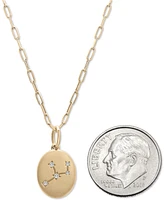 Wrapped Diamond Virgo Constellation 18" Pendant Necklace (1/20 ct. tw) in 10k Yellow Gold, Created for Macy's