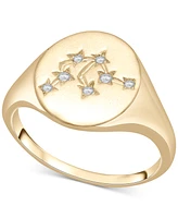 Wrapped Diamond Aquarius Constellation Ring (1/20 ct. t.w.) in 10k Gold, Created for Macy's