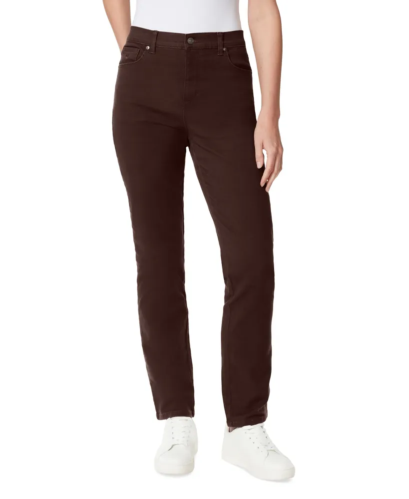 Gloria Vanderbilt Women's Amanda Colored Twill Straight-Leg Jeans, Regular & Short
