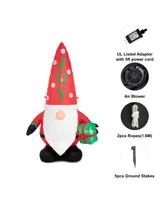 Glitzhome 6' Lighted Inflatable Gnome Decor