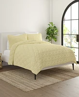 ienjoy Home Ultra Soft Damask Pattern Quilted Coverlet Set