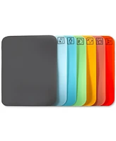 Seville Classics Bamboo Cutting Board & Flexible Food Mats Set