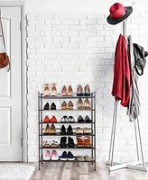 Seville Classics 2-Pk. 3-Tier Stackable 9-Pair Resin Slat Shoe Rack