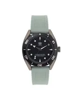 adidas Unisex Three Hand Edition Two Gray Silicone Strap Watch 42mm