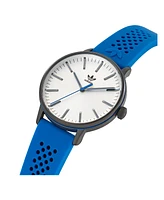 adidas Unisex Three Hand Code One Blue Silicone Strap Watch 38mm