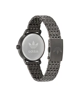 adidas Unisex Three Hand Code One Gunmetal Gray Stainless Steel Bracelet Watch 38mm