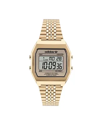 adidas Unisex Digital Two -Tone Stainless Steel Bracelet Watch 36mm