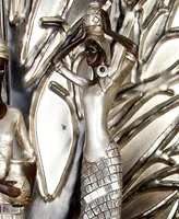 Eclectic African Lady Sculpture, 19" x 4" - Silver