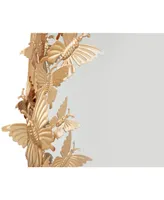 Glam Metal Wall Mirror, 33" x 19"