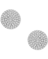 Wrapped in Love Diamond Circle Stud Earrings (1/2 ct. t.w.) in 14k White Gold, Created for Macy's