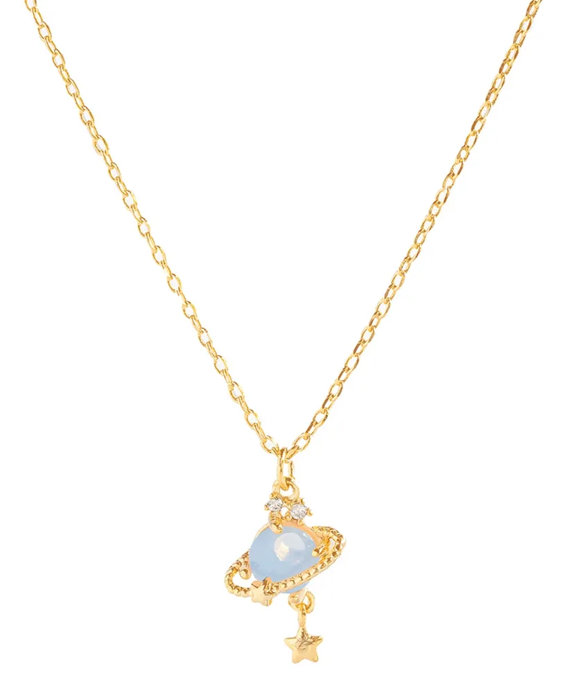Girls Crew Blue Jupiter Necklace - Gold | Westland Mall