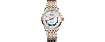 Mido Women's Swiss Automatic Baroncelli Smiling Moon Two Tone Stainless Steel Bracelet Watch 33mm