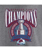 Women's Fanatics Heathered Gray Colorado Avalanche 2022 Stanley Cup Champions Banner V-Neck Triblend T-shirt