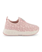 Dkny Toddler Girls All Over Logo Slip On Sneakers