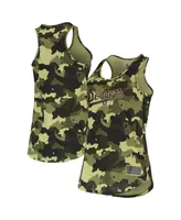 Women's New Era Green Los Angeles Dodgers 2022 Mlb Armed Forces Day Camo Racerback Tank Top